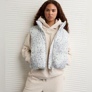 AE•Puffer Vest•Multi Leapard•Size S•NWT